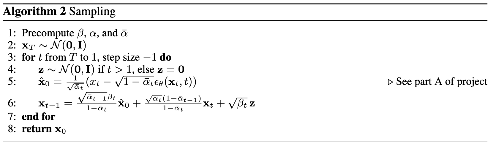 Algorithm for Sampling from Time-Conditioned UNet